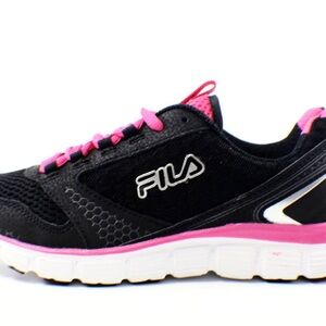 Womens Fila Sport Athletic Shoe Black Pink Memory Foam Size 9